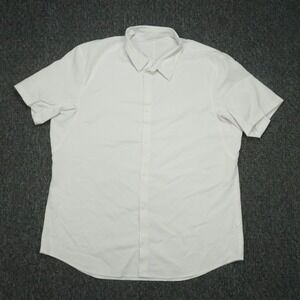 Lululemon Shirt Mens XXL White Airing Easy Ventlight Performance Short Sleeve